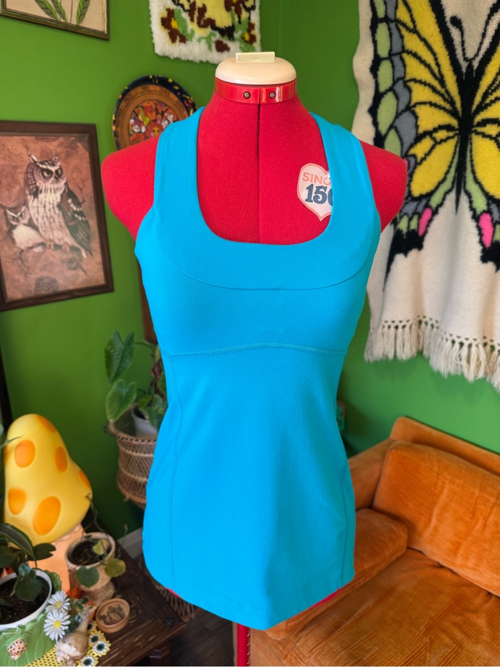 lululemon athletica Bright Turquoise Scoop-Neck Performance Tank